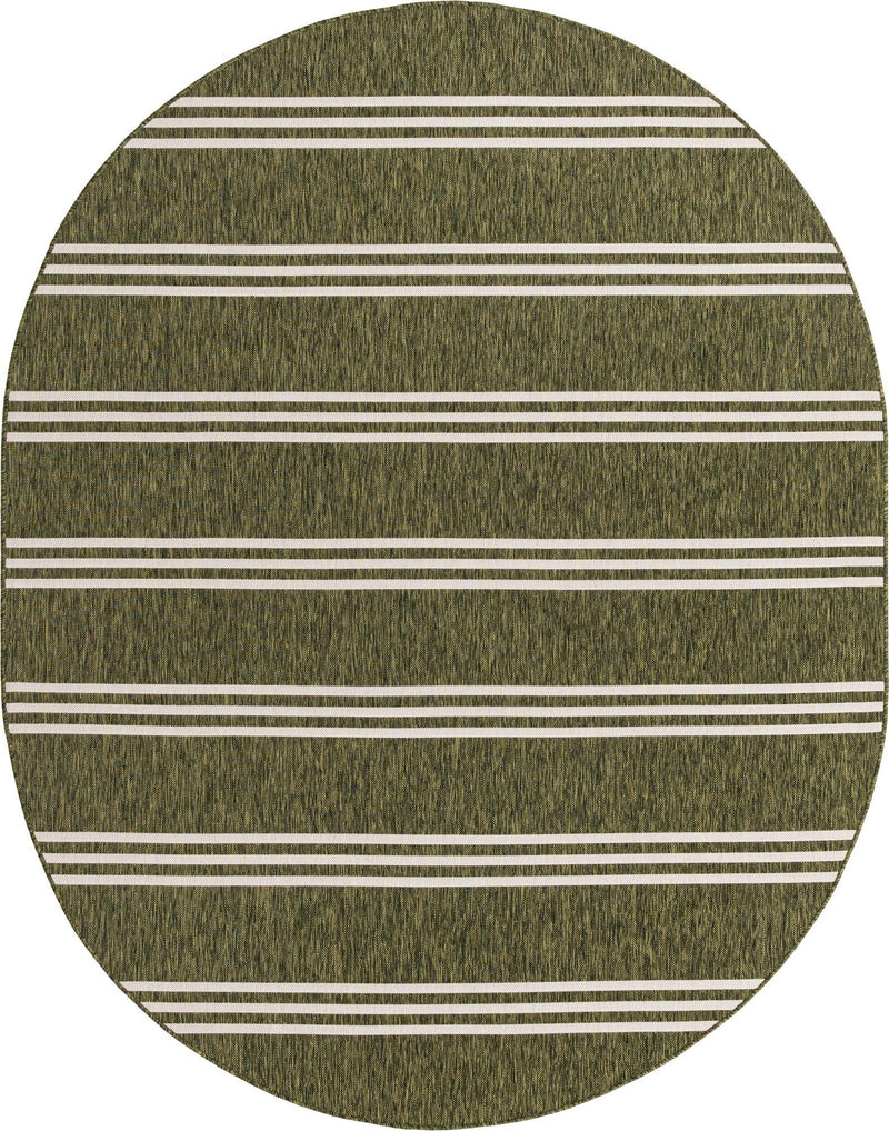 Urban Oasis Rugs Collection Area Rug -  District (Green) Oval Green Main