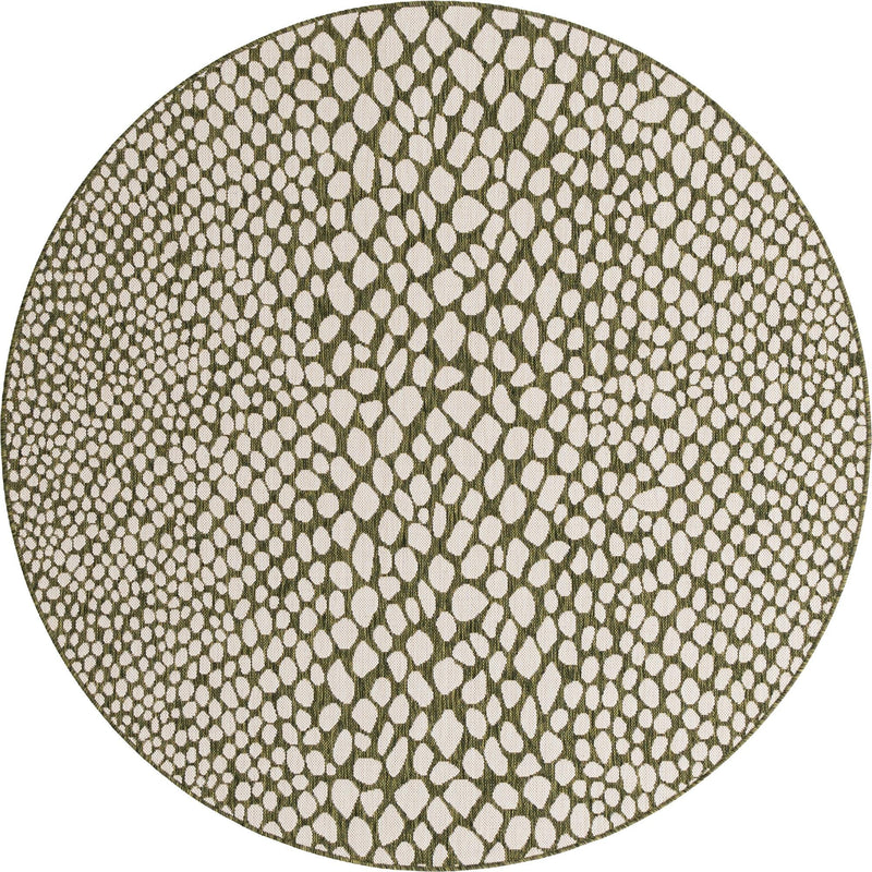 Urban Oasis Rugs Collection Area Rug -  Terrace (Green) Round Green Main