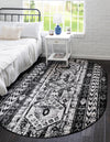 Cascade Range Collection Area Rug -  Rainier Oval Black and White  lifestyle 0