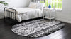 Cascade Range Collection Area Rug -  Rainier Oval Black and White  lifestyle 2