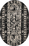 Cascade Range Collection Area Rug -  Rainier Oval Black and White Main