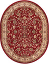 Isfahan Elegance Collection Area Rug - Naghsh-e Jahan (Burgundy) Oval Burgundy  lifestyle 22