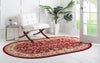 Isfahan Elegance Collection Area Rug - Naghsh-e Jahan (Burgundy) Oval Burgundy  lifestyle 36