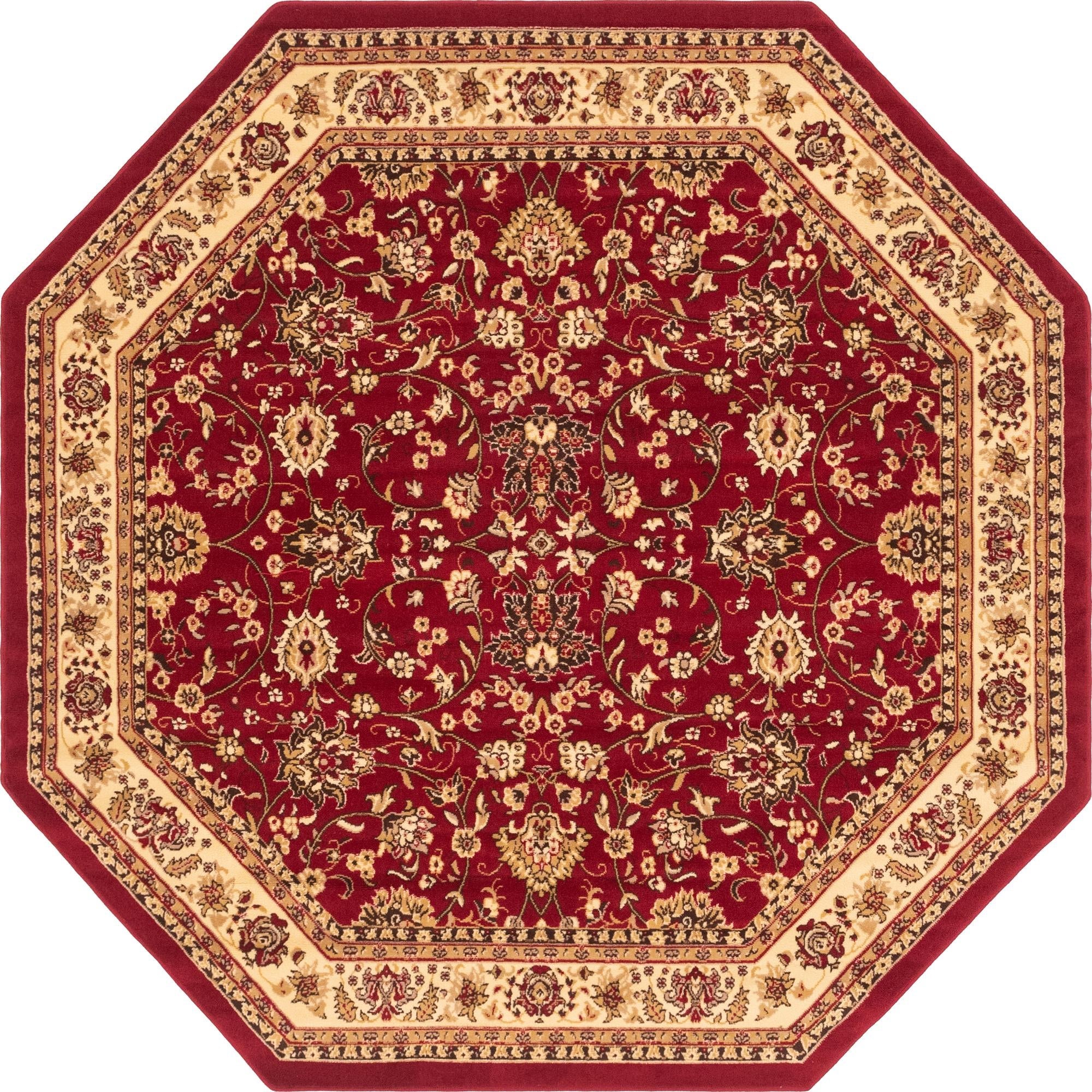 Isfahan Elegance Collection Area Rug - Naghsh-e Jahan (Burgundy)