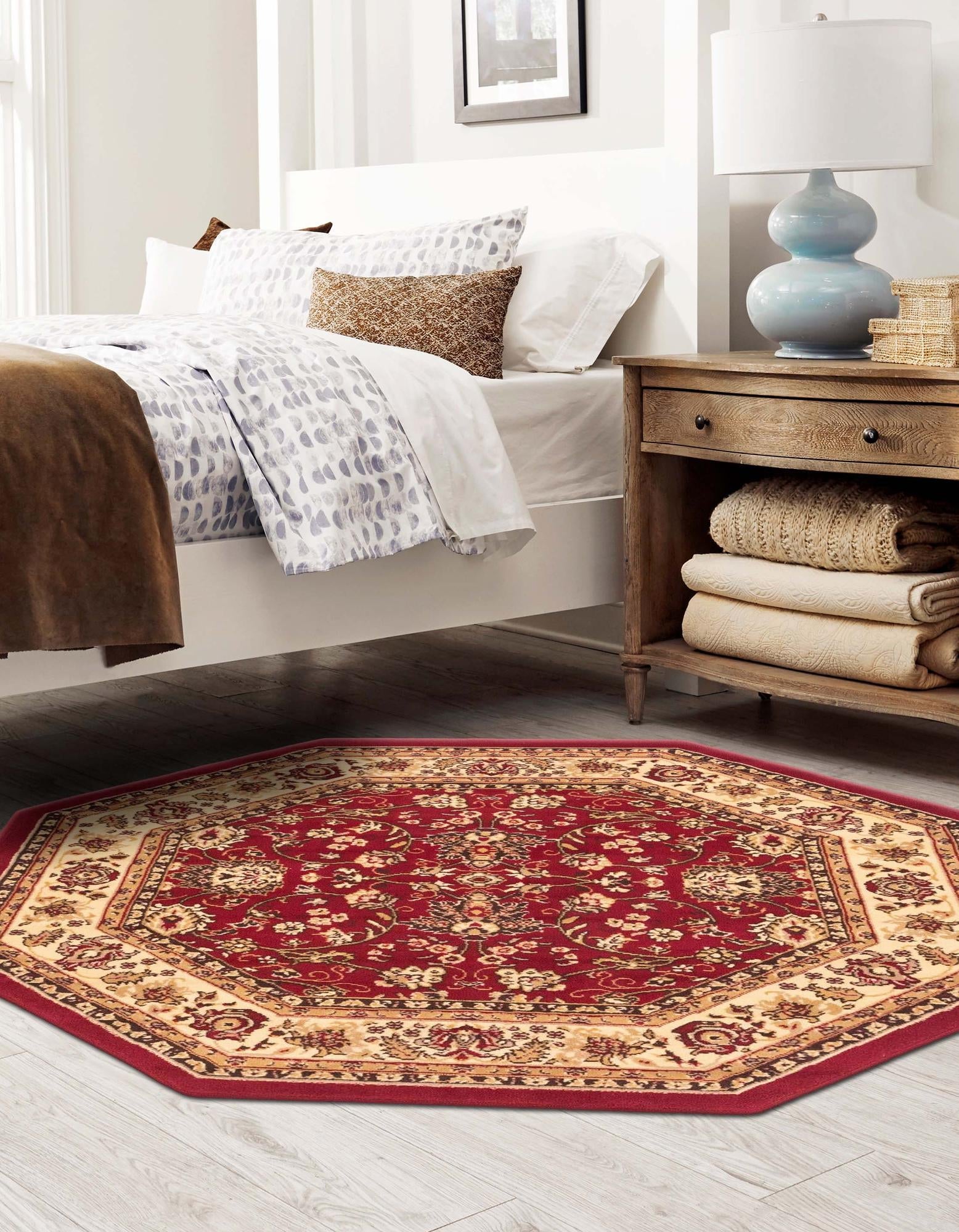 Isfahan Elegance Collection Area Rug - Naghsh-e Jahan (Burgundy)