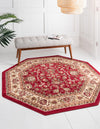 Isfahan Elegance Collection Area Rug - Naghsh-e Jahan (Burgundy) Octagon Burgundy  lifestyle 114