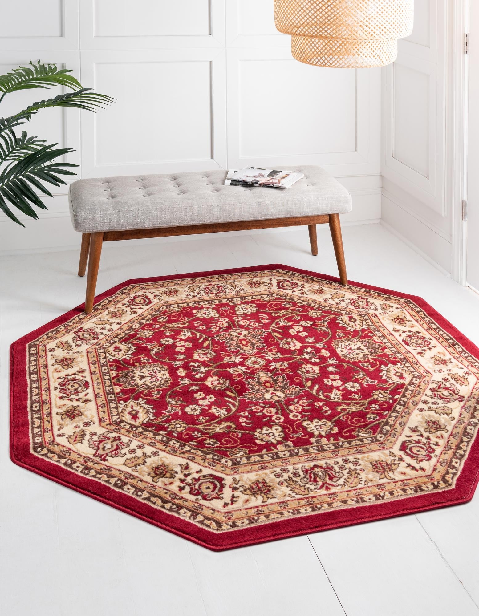 Isfahan Elegance Collection Area Rug - Naghsh-e Jahan (Burgundy)