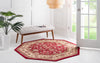 Isfahan Elegance Collection Area Rug - Naghsh-e Jahan (Burgundy) Octagon Burgundy  lifestyle 115