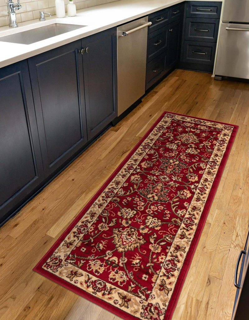 Isfahan Elegance Collection Area Rug - Naghsh-e Jahan (Burgundy) Runner Burgundy  lifestyle 39