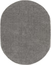 Solid Shag Seaside Collection Area Rug - Azure Cove (Gray) Oval Gray  lifestyle 19