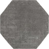 Solid Shag Seaside Collection Area Rug - Azure Cove (Gray) Octagon Gray  lifestyle 20