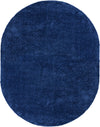 Solid Shag Seaside Collection Area Rug - Azure Cove (Navy Blue) Oval Navy Blue  lifestyle 21