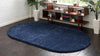 Solid Shag Seaside Collection Area Rug - Azure Cove (Navy Blue) Oval Navy Blue  lifestyle 31