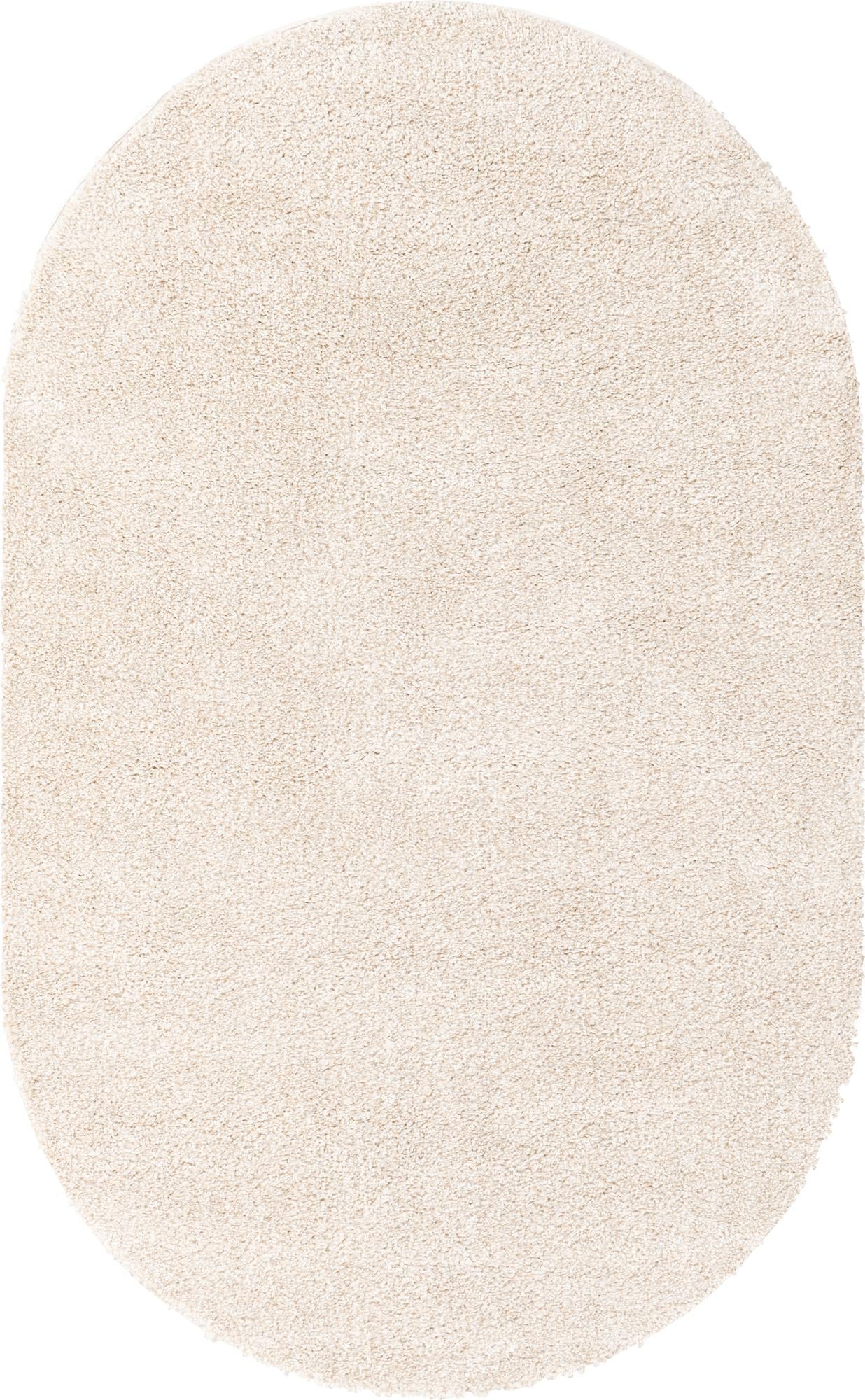 Solid Shag Seaside Collection Area Rug - Azure Cove (Ivory)