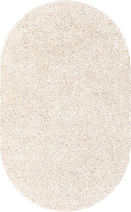 Solid Shag Seaside Collection Area Rug - Azure Cove (Ivory)