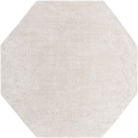 Solid Shag Seaside Collection Area Rug - Azure Cove (Ivory)