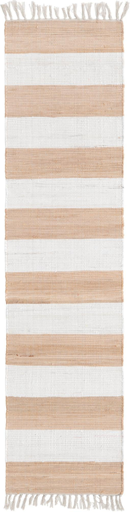 Tassel Trail Collection Area Rug - Pathway (Beige)