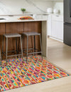 Moroccan Lattice Woven Collection Area Rug - Casablanca Rectangle Multi  lifestyle 10