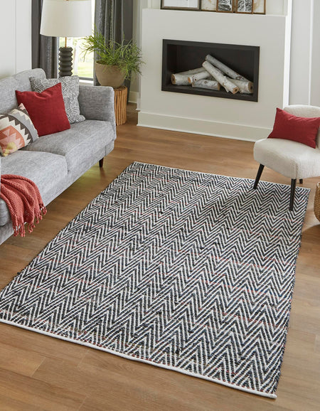 Zigzag Marina Collection Area Rug - HarborStripes