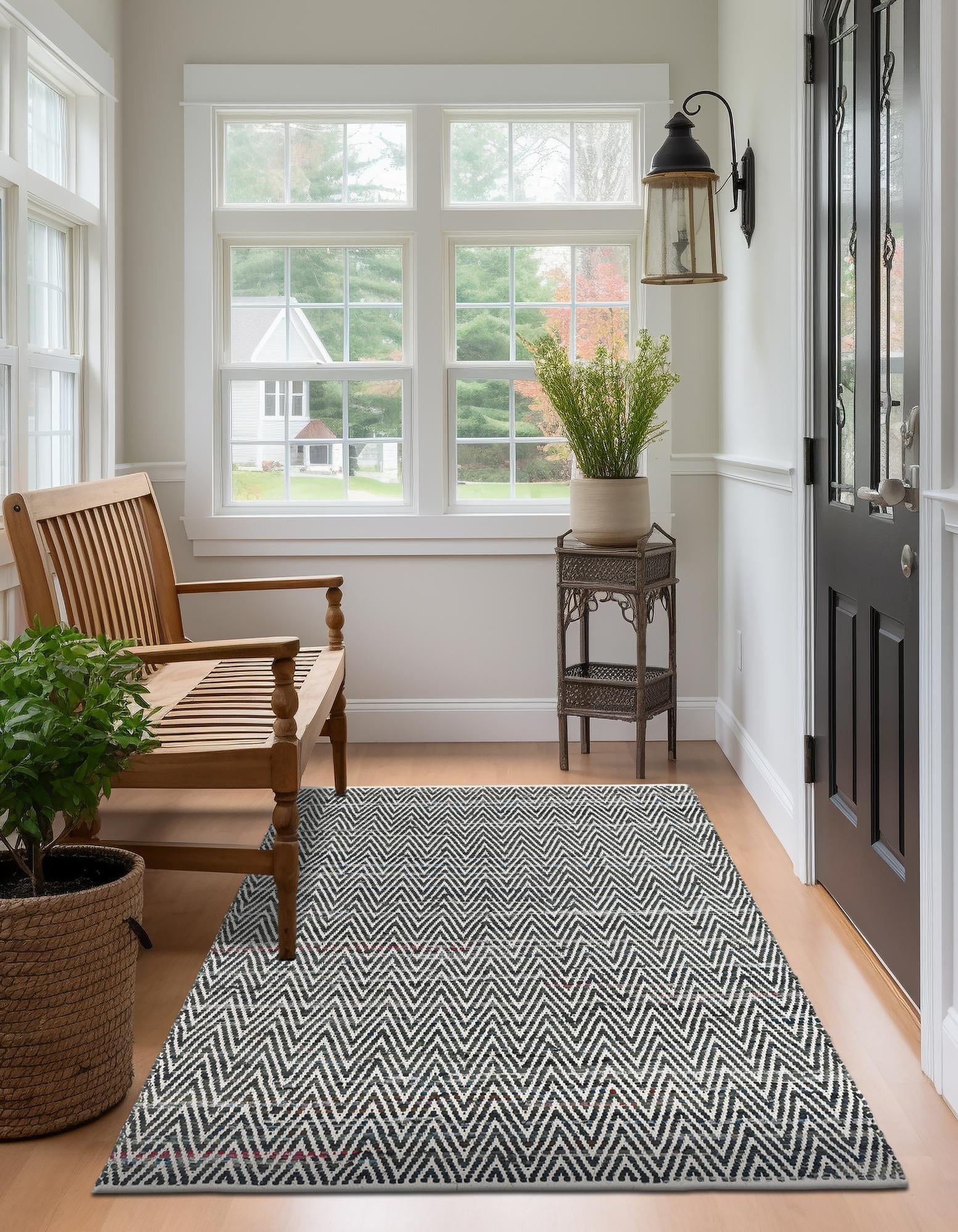 Zigzag Marina Collection Area Rug - HarborStripes