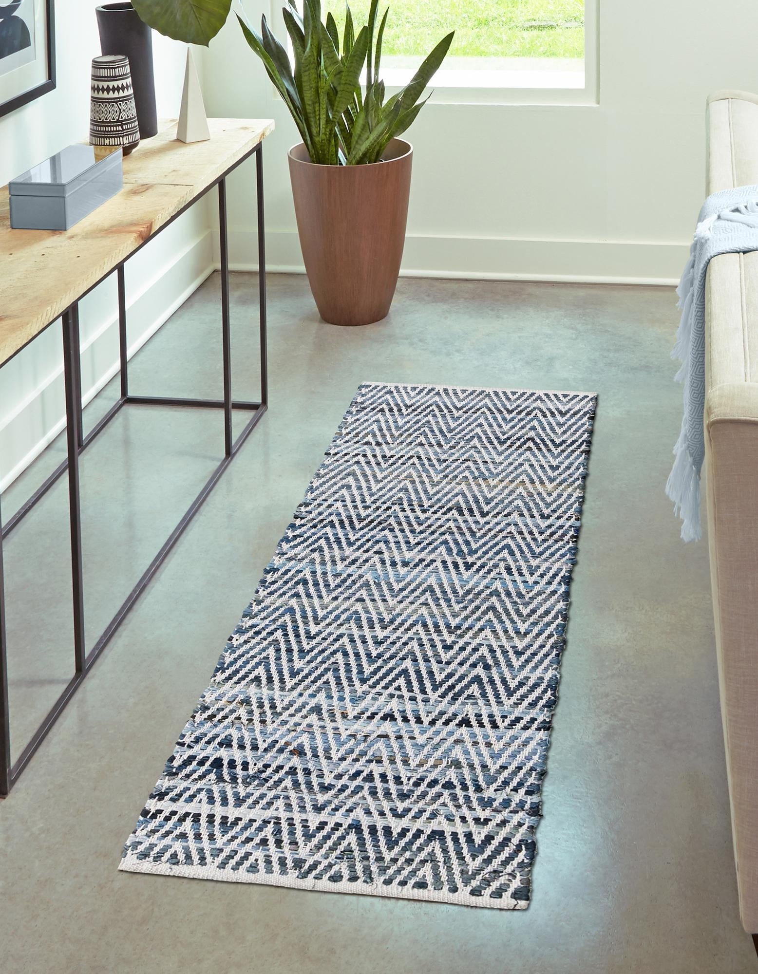 Zigzag Marina Collection Area Rug - HarborStripes