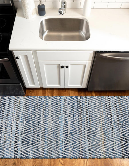 Zigzag Marina Collection Area Rug - HarborStripes