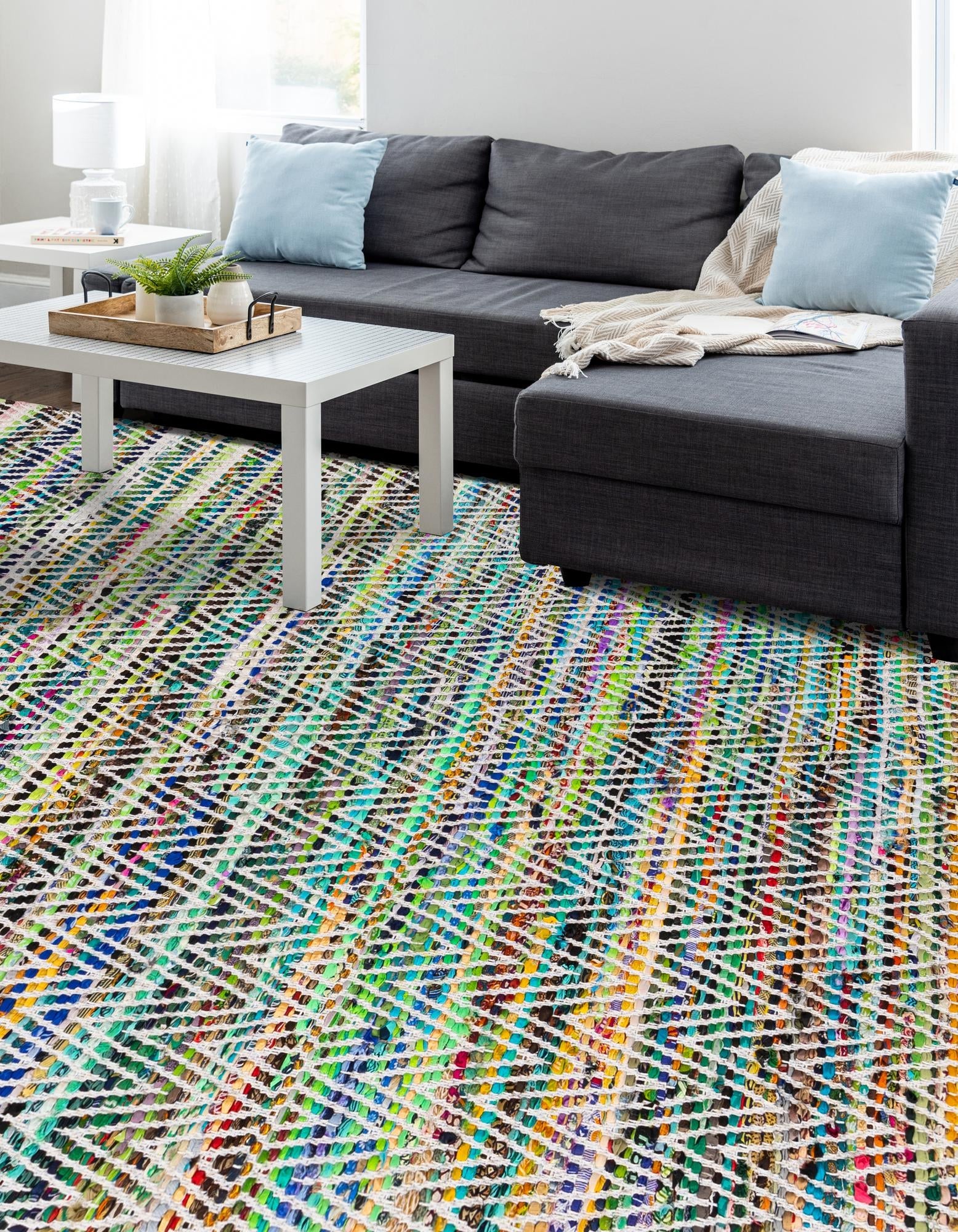 Zigzag Marina Collection Area Rug - HarborStripes