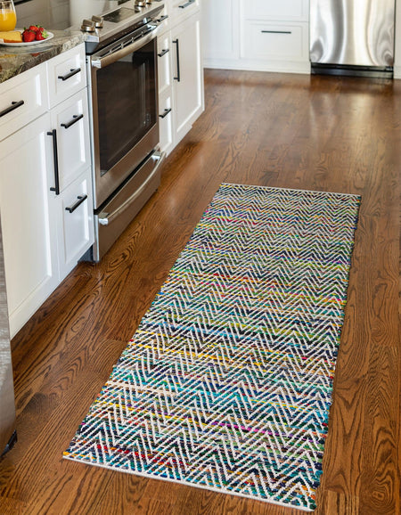 Zigzag Marina Collection Area Rug - HarborStripes