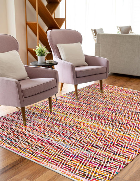 Zigzag Marina Collection Area Rug - HarborStripes