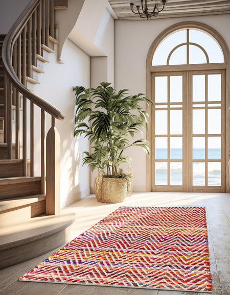 Zigzag Marina Collection Area Rug - HarborStripes