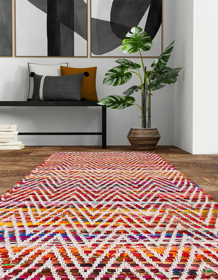 Zigzag Marina Collection Area Rug - HarborStripes