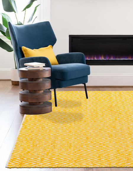 Zigzag Marina Collection Area Rug - HarborStripes