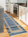 Osian Looms Collection Area Rug - Durham Runner Navy Blue  lifestyle 95