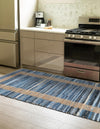 Osian Looms Collection Area Rug - Durham Runner Navy Blue  lifestyle 111