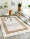 Osian Looms Collection Area Rug - Durham Rectangle White and Natural  lifestyle 3