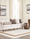 Osian Looms Collection Area Rug - Durham Rectangle White and Natural  lifestyle 35