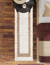 Osian Looms Collection Area Rug - Durham Runner White and Natural  lifestyle 120