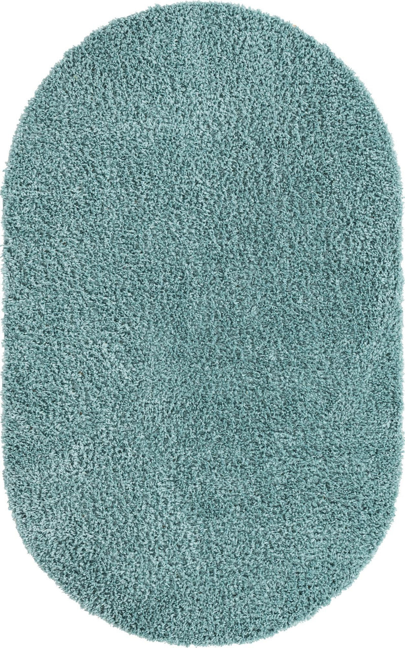 Alpine Plush Collection Area Rug -  Cortina (Aqua) Oval Aqua  lifestyle 5