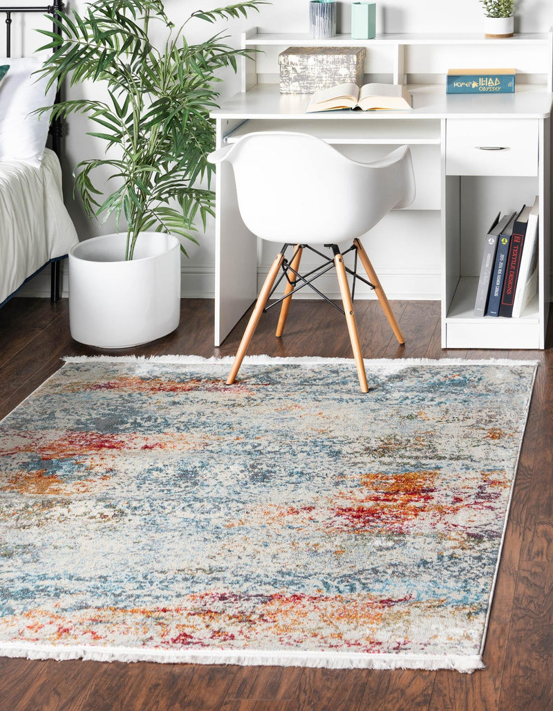 Caribbean Breeze Collection Area Rug -  Isla Square Cream  lifestyle 23