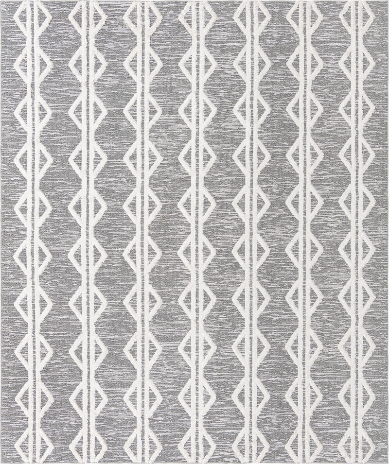 Marbella Meadows Collection Area Rug -  Azul Rectangle Anthracite Gray Main