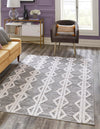 Marbella Meadows Collection Area Rug -  Azul Rectangle Anthracite Gray  lifestyle 4