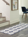 Marbella Meadows Collection Area Rug -  Azul Runner Navy Blue  lifestyle 64