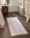 Marbella Meadows Collection Area Rug -  Azul Runner Pink  lifestyle 60