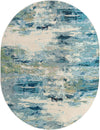 Chromatic Oasis Collection Area Rug -  Serene Oval Light Blue  lifestyle 23