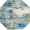 Chromatic Oasis Collection Area Rug -  Serene Octagon Light Blue  lifestyle 24