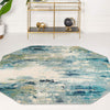 Chromatic Oasis Collection Area Rug -  Serene Octagon Light Blue  lifestyle 74