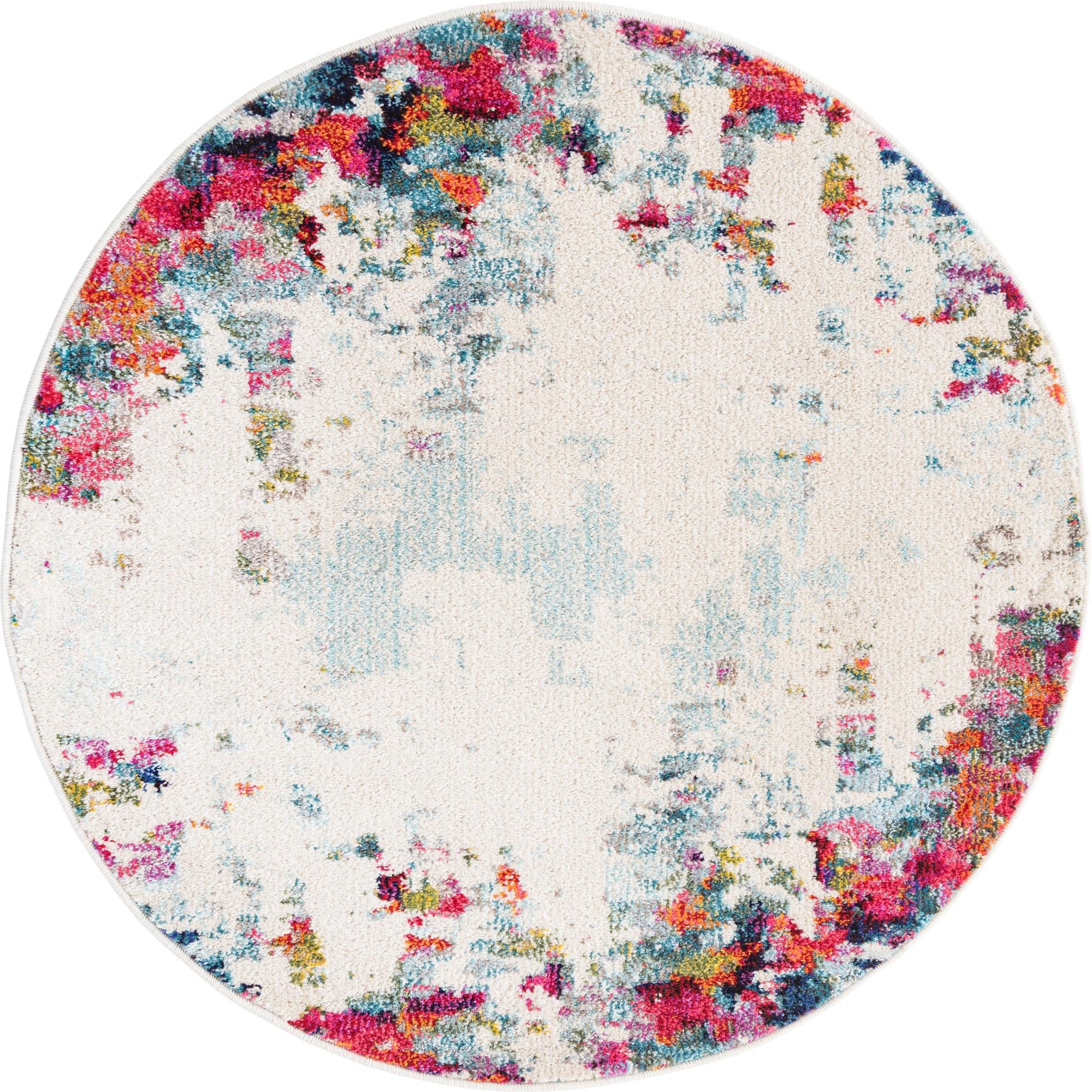 Chromatic Oasis Collection Area Rug -  Blush