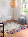 Chromatic Oasis Collection Area Rug -  Blush Square Multi  lifestyle 28