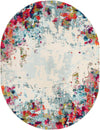 Chromatic Oasis Collection Area Rug -  Blush Oval Multi  lifestyle 17