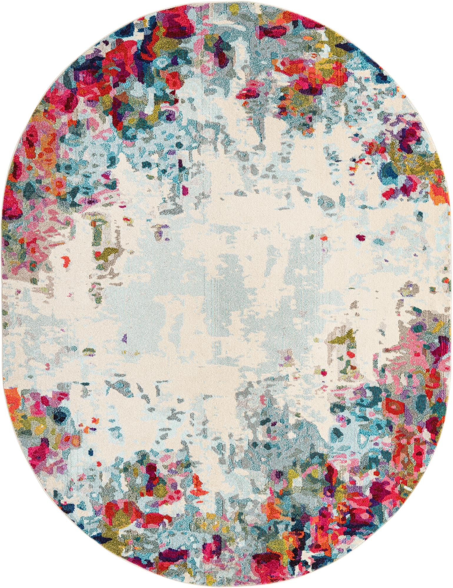 Chromatic Oasis Collection Area Rug -  Blush